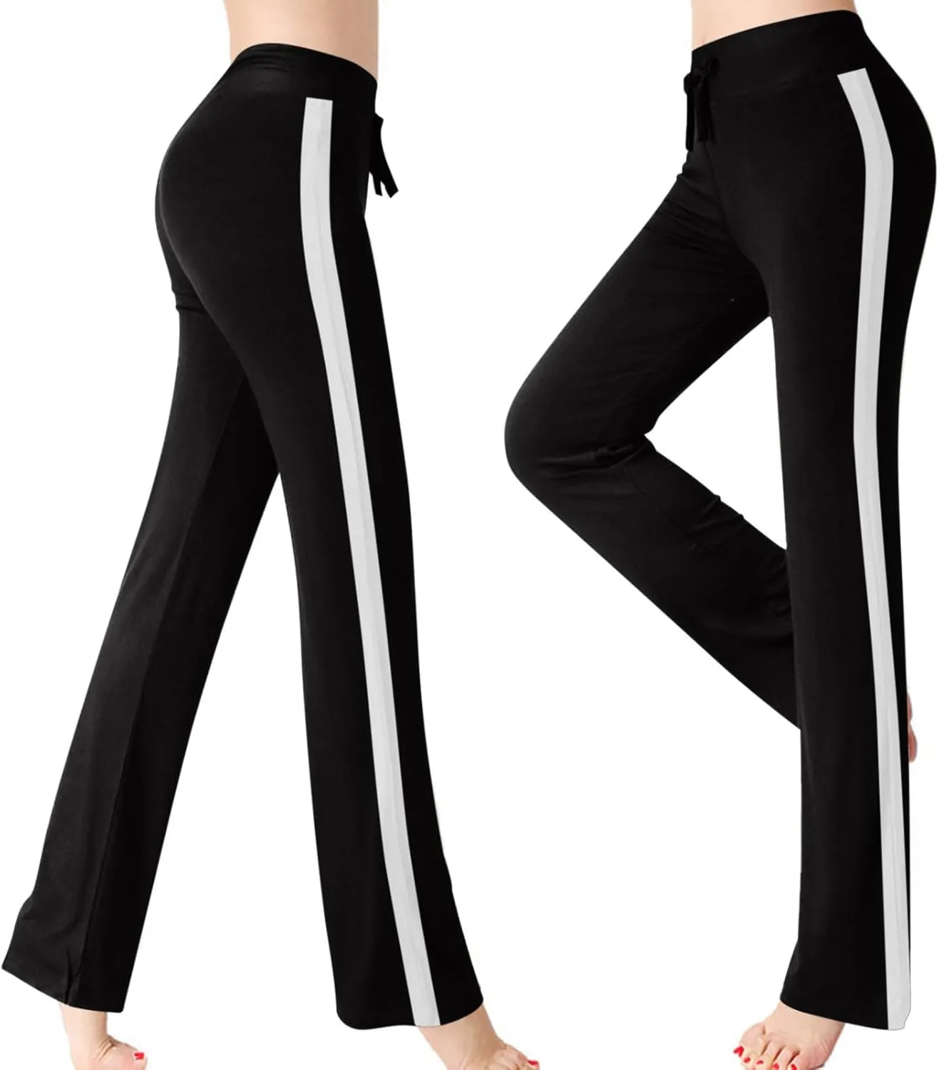 Women Yoga Pants Long Modal Comfy Drawstring Trousers Loose Straight Leg Yoga Running Athletic Lounge Pants