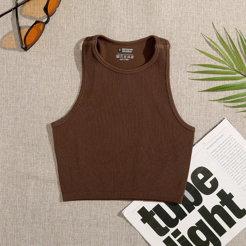 Women Yoga Vest Gym Sports Crop Tops