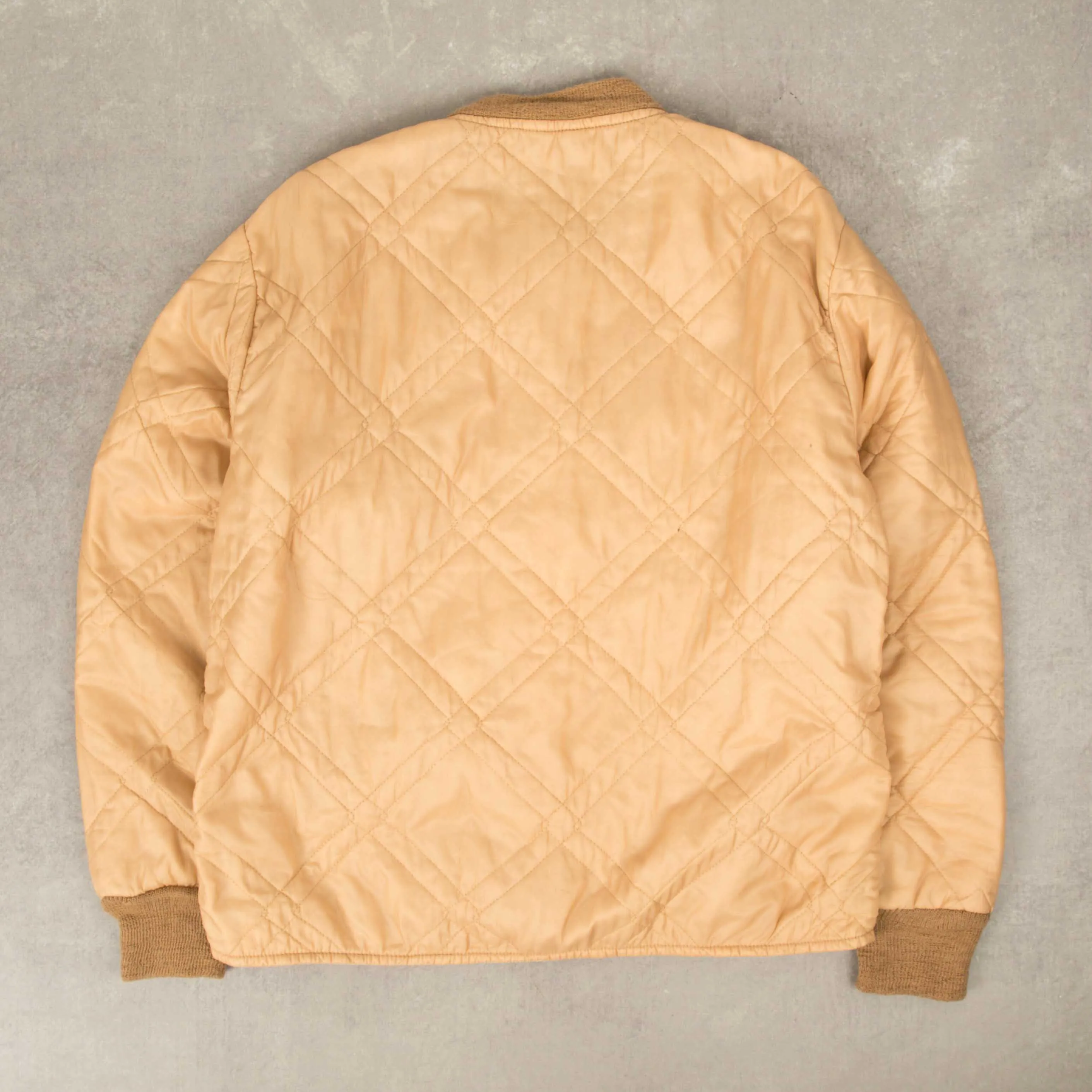 WOMEN'S VINTAGE 1980S FULL ZIP QUILTED BOMBER JACKET - MEDIUM