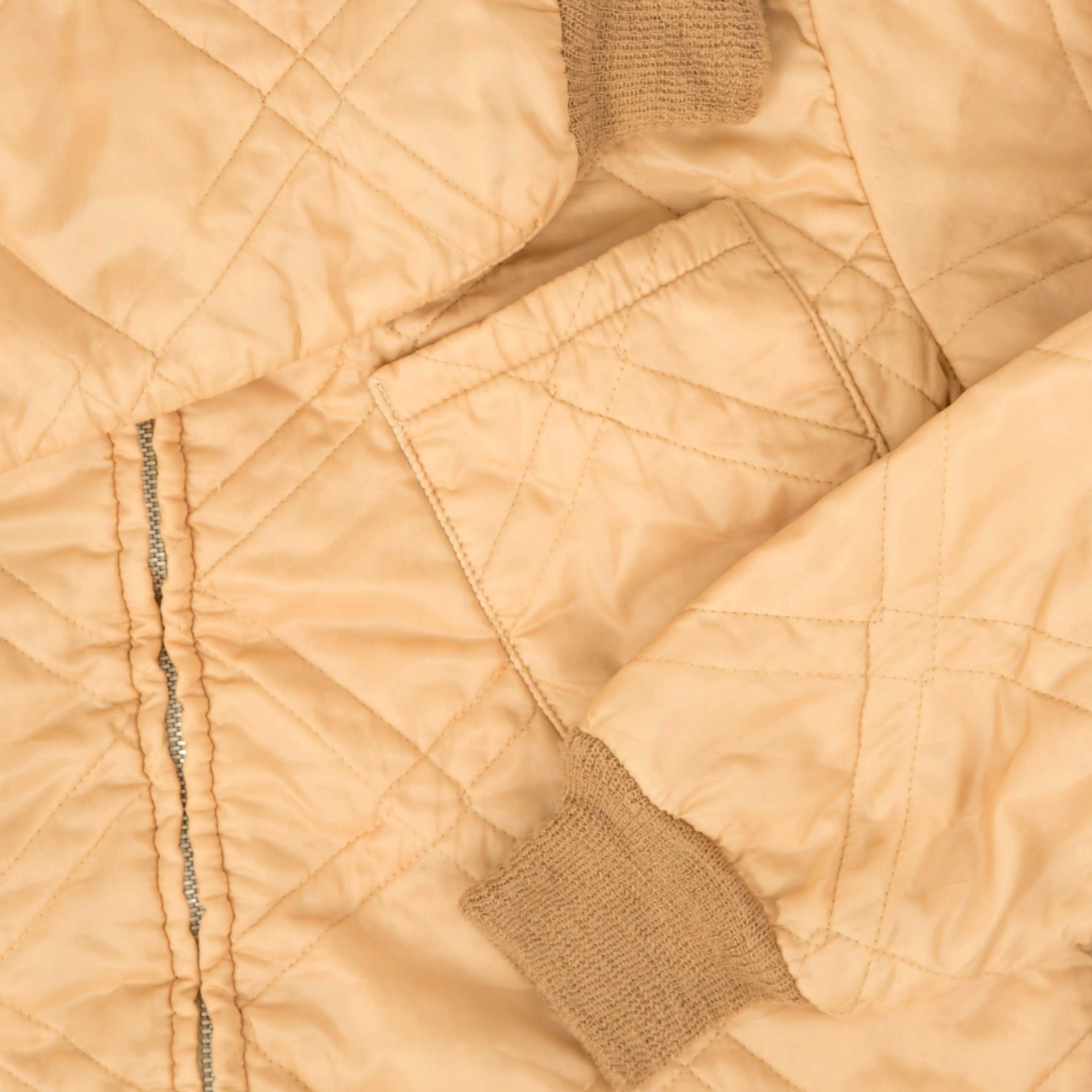 WOMEN'S VINTAGE 1980S FULL ZIP QUILTED BOMBER JACKET - MEDIUM