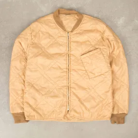 WOMEN'S VINTAGE 1980S FULL ZIP QUILTED BOMBER JACKET - MEDIUM