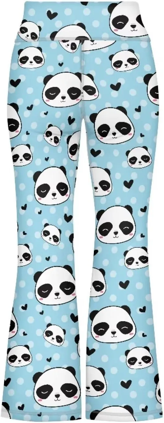 YEXIATODO Girls Flare Leggings Yoga Pants Size 5-14 Athletic Leggings Sportswear for Toddlers Teens Bell Bottom Leggings