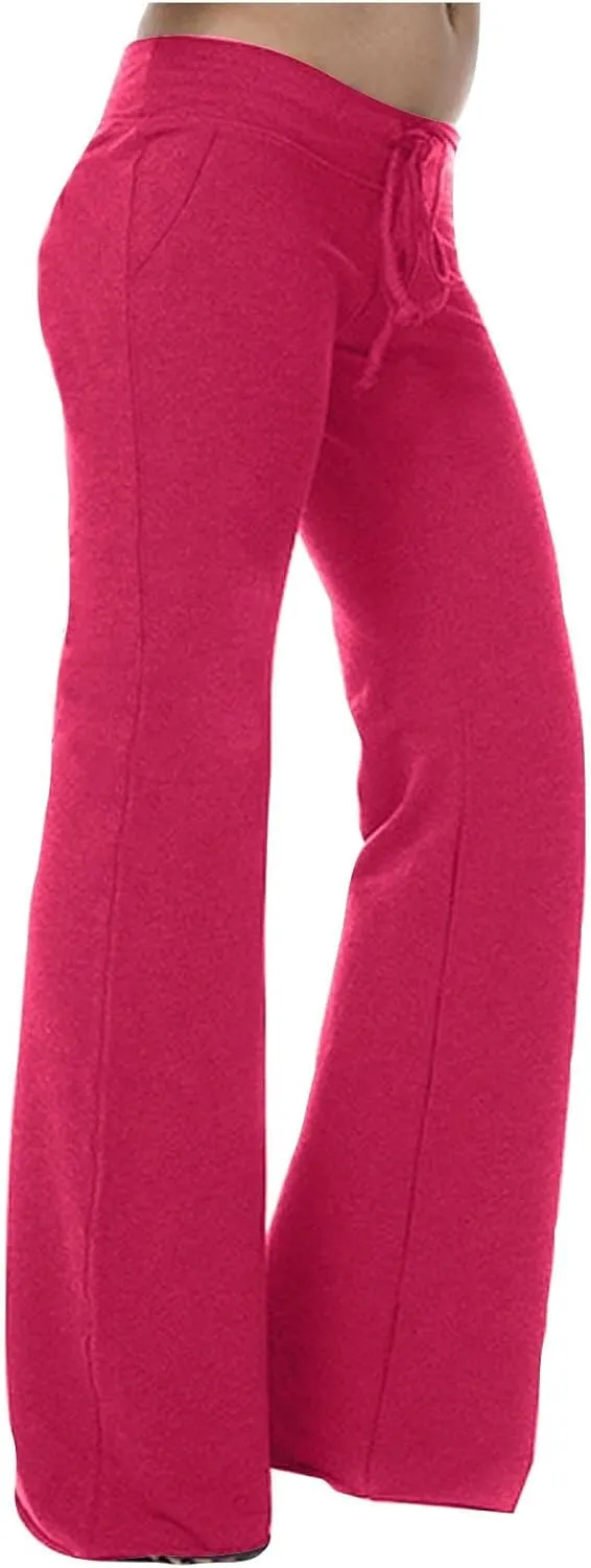 Yoga Flare Leggings for Women High Waisted Casual Sweat Pants Workout Leggings Cargo Pockets Bootcut Yoga Pants